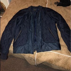 J Crew Navy Blue Quilted Jacket
